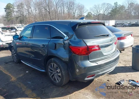 2014 Acura Mdx Technology Package z USA, uszkodzony, nr VIN 5FRYD3H4XEB017279